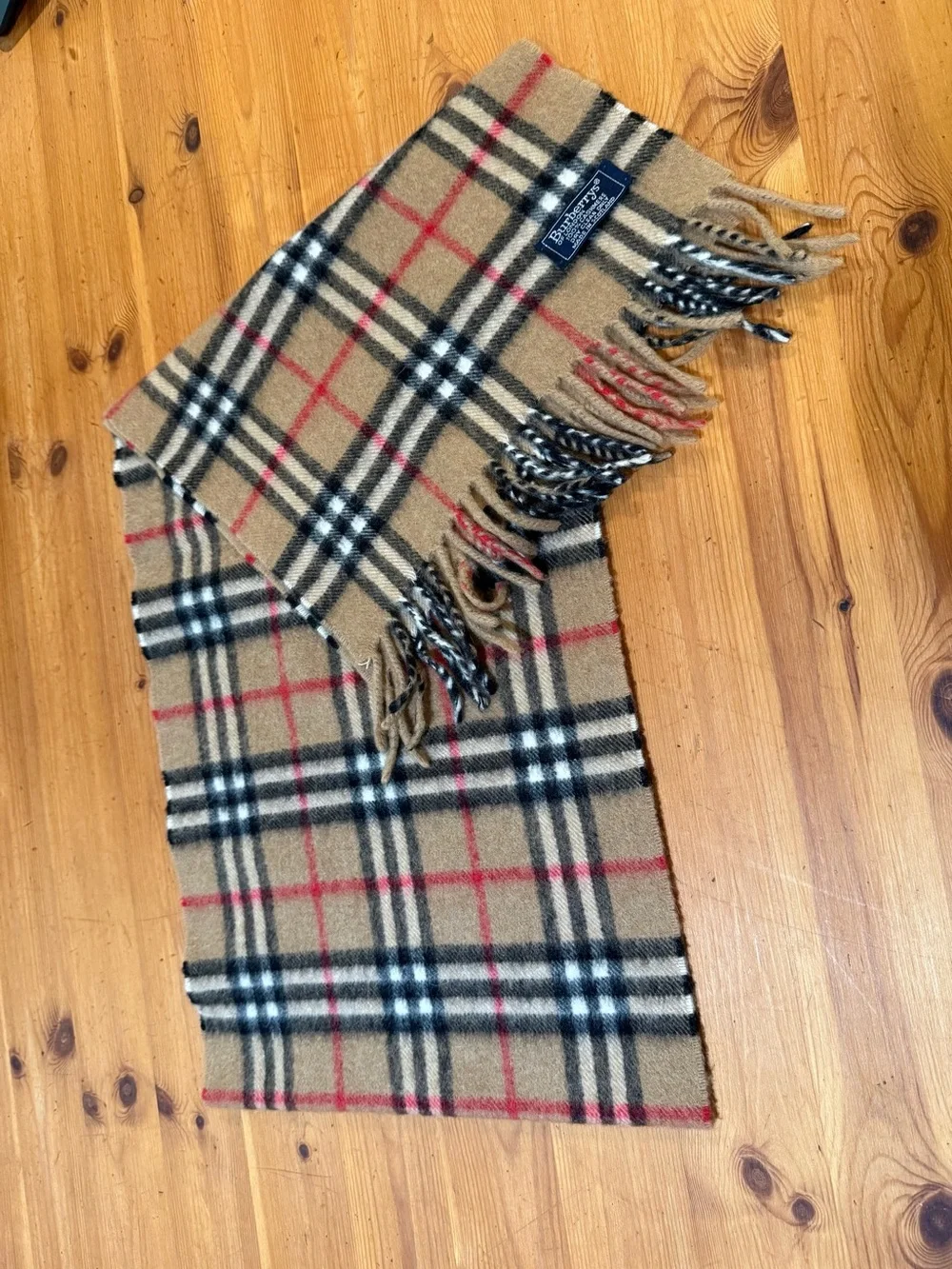 Vintage Burberrys of London 100% Cashmere Nova Check Made In Scotland